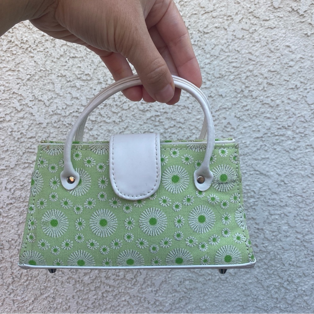 Small green handbag